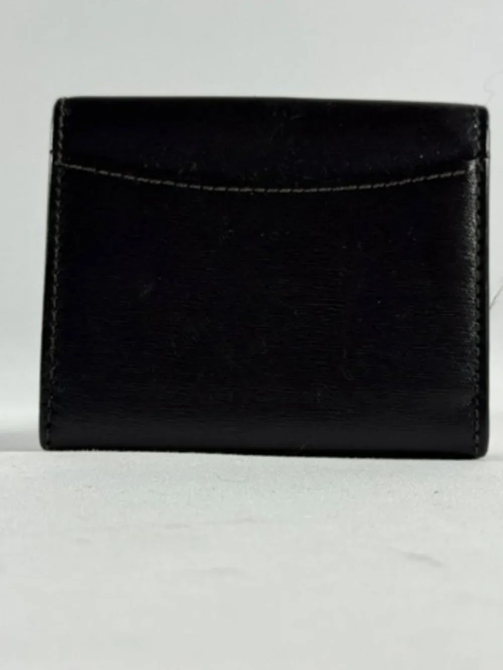 VINTAGE DUNHILL Black Compact Folding Coin Wallet / Card Case Combo, Authentic